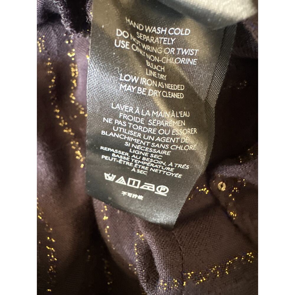 by Anthropologie Quinn Sequined Tunic Blouse Shimmer Small Witchy Whimsigoth - Picture 14 of 16